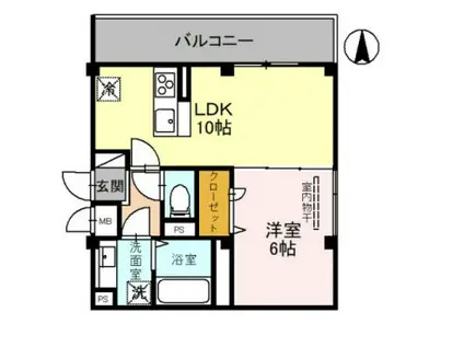 AMBIENT ONE(1LDK/4階)の間取り写真