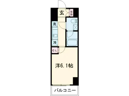 SHOKEN RESIDENCE新小岩(1K/2階)の間取り写真