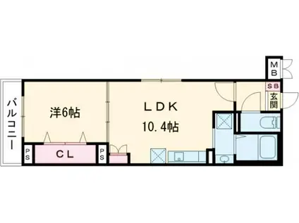 ANGE FLEUR(1LDK/1階)の間取り写真