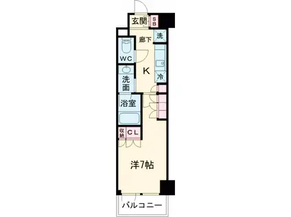 DUO STAGE 調布国領MAXV DUE(1K/5階)の間取り写真