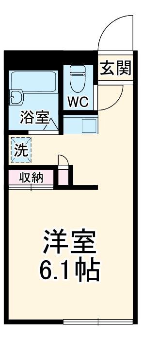 レオパレストゥルヌソル(ワンルーム/1階)の間取り写真