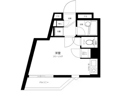 サンテミリオン笹塚(ワンルーム/5階)の間取り写真