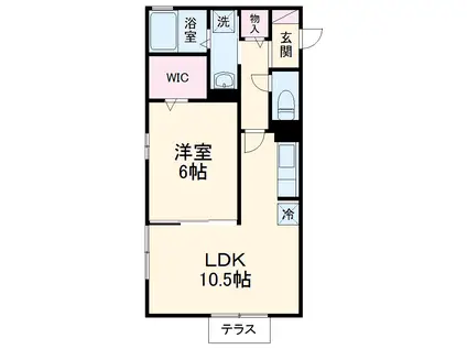グランシャリオ(1LDK/3階)の間取り写真