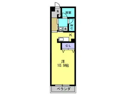 第10タツミビル西館(1K/2階)の間取り写真