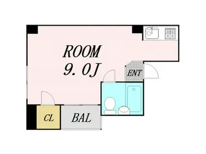 サンスリーハイツ本庄(ワンルーム/3階)の間取り写真