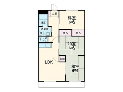 グランシャリオ幸田(3LDK/3階)の間取り写真