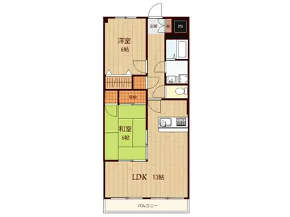 CIELO・GARDENⅠ(2LDK/3階)の間取り写真