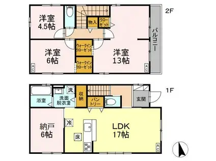 名鉄名古屋本線 名鉄一宮駅 徒歩7分  築1年(3SLDK)の間取り写真