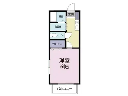 シャルマン玉学(1K/2階)の間取り写真