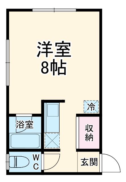 天野コーポ(ワンルーム/2階)の間取り写真