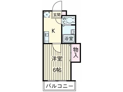 クレッセント柴崎(1K/2階)の間取り写真