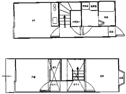 テラスハウス(2DK)の間取り写真