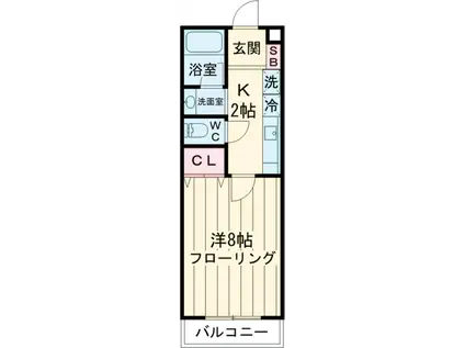 ルミナス町田(1K/1階)の間取り写真