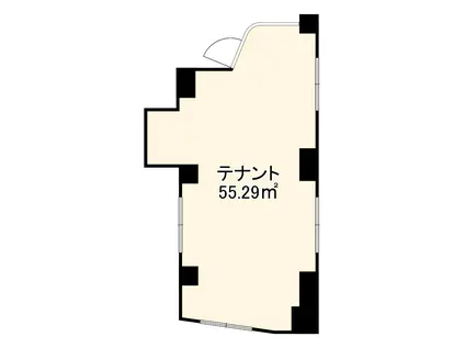 リブハピネス横浜関内(ワンルーム/1階)の間取り写真