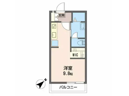 サンシャトー秋桜(ワンルーム/1階)の間取り写真