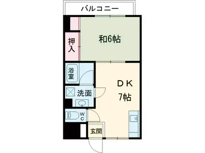 ノモス八王子(1DK/7階)の間取り写真