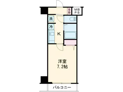 ジェノヴィア吉祥寺通イースト(1K/3階)の間取り写真