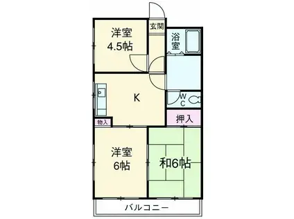 グレイスメジロ(3DK/3階)の間取り写真