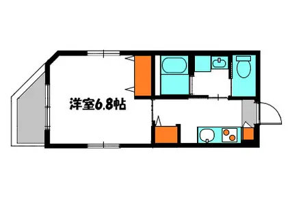アベニールメゾン高橋(1K/2階)の間取り写真