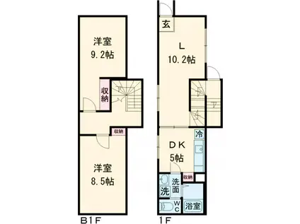 SPコート目白(2LDK/-1階)の間取り写真
