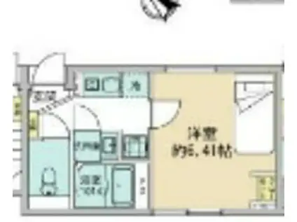 プラスドア東中野(1K/1階)の間取り写真