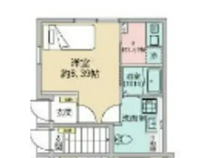 プラスドア東中野(1K/1階)の間取り写真