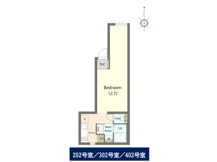 SPコート目白(ワンルーム/3階)の間取り写真