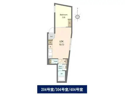 SPコート目白(1LDK/2階)の間取り写真