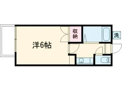 コーポ・K(1K/1階)の間取り写真