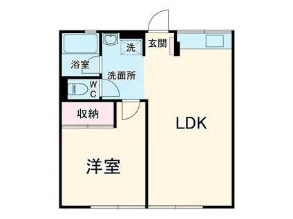 シティハイム(1LDK/1階)の間取り写真
