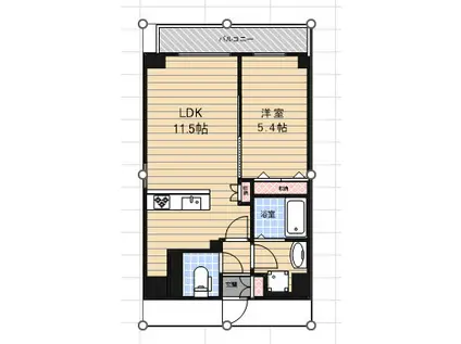 RIDGE王子神谷(1LDK/6階)の間取り写真