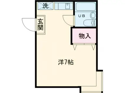 パステル綾瀬(ワンルーム/1階)の間取り写真