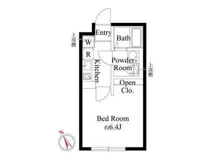 吉祥寺ヴィレッジ(1K/1階)の間取り写真