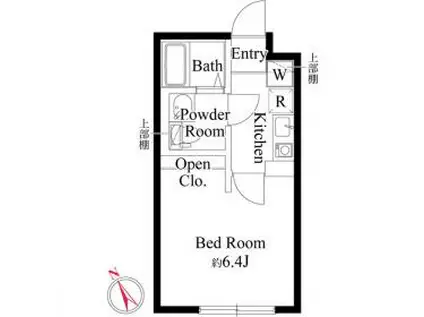 吉祥寺ヴィレッジ(1K/1階)の間取り写真