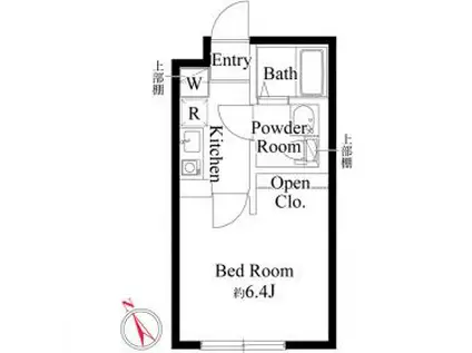 吉祥寺ヴィレッジ(1K/1階)の間取り写真