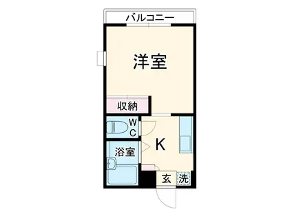 エスポアール山手(ワンルーム/2階)の間取り写真