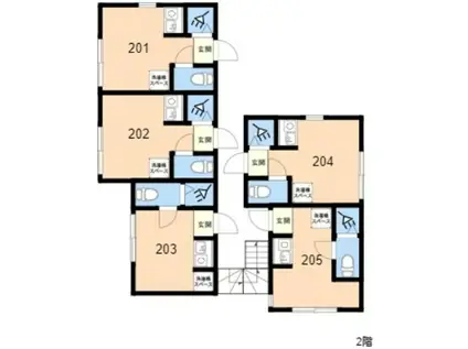 TOKYOβ大宮(ワンルーム/2階)の間取り写真