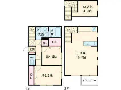 ANGSANA HILLS(2LDK/1階)の間取り写真