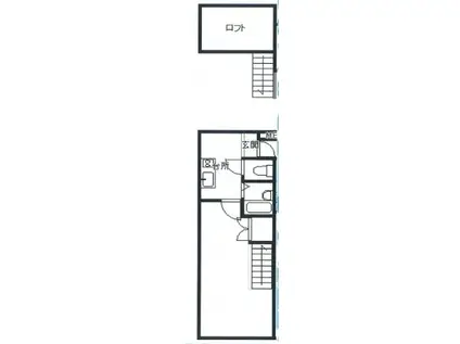 アルバニー大和田パートⅠ(1K/2階)の間取り写真