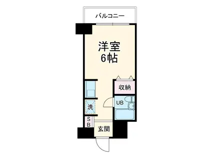 ライオンズマンション厚木駅前(1K/4階)の間取り写真