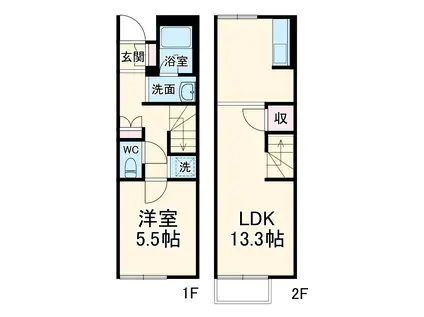 レオネクストフォレスタ湘南(1LDK)の間取り写真