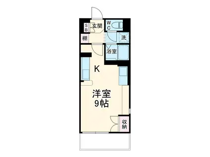 ミランダばうレジデンス湘南(ワンルーム/3階)の間取り写真