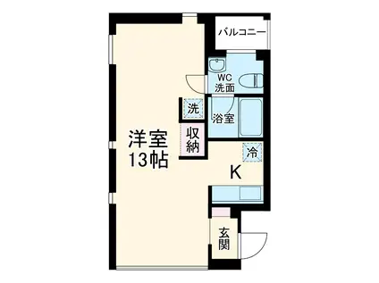 KATASE BLD2(ワンルーム/3階)の間取り写真