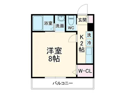 VILLEGE磯子Ⅰ(1K/2階)の間取り写真