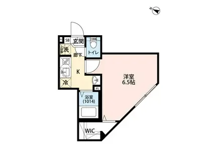 エクセラン上本郷Ⅰ(1K/1階)の間取り写真