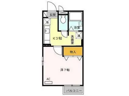 セータ サクラーレ(1K/3階)の間取り写真