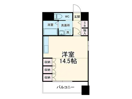 ゴールドヒルズ渡辺(1LDK/5階)の間取り写真