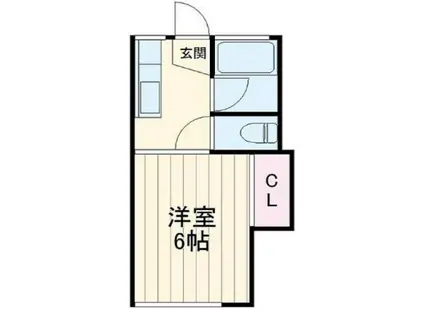 シリウス(1K/1階)の間取り写真