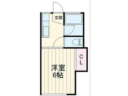 シリウス(1K/2階)の間取り写真