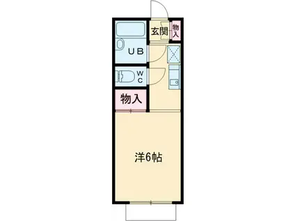 パレットEZOE(ワンルーム/2階)の間取り写真